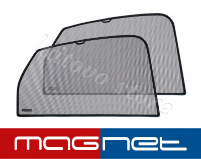 Peugeot 308 (2013-н.в.) комплект бескрепёжныx защитных экранов Chiko magnet, задние боковые (Стандарт)